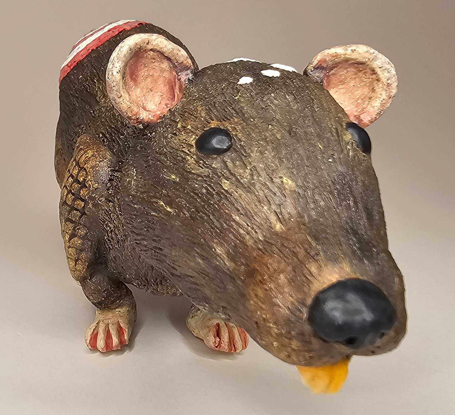 Ceramic Art Rat-Target on My Back