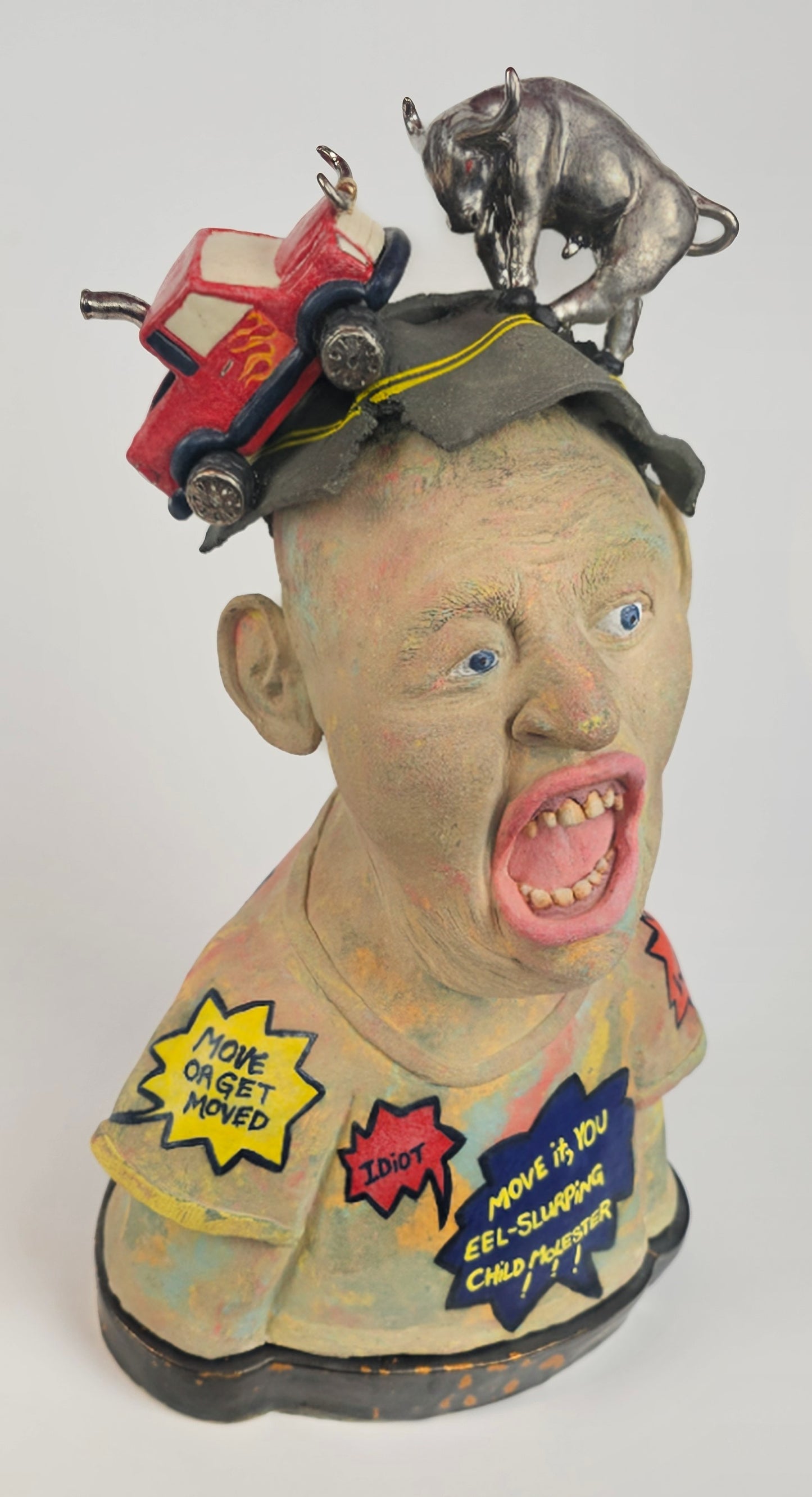 Road Rage, Ceramic sculpture