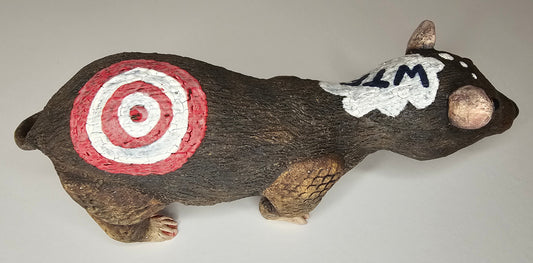 Ceramic Art Rat-Target on My Back